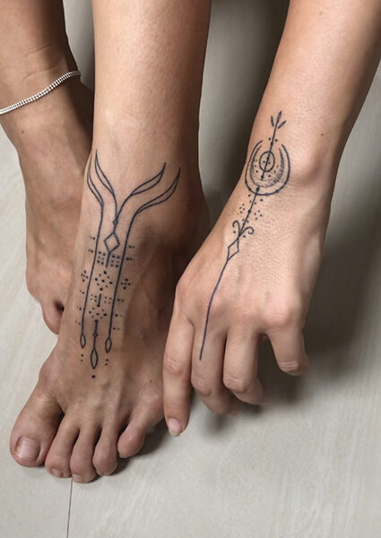 Elisa Gaiama .:. Handpoke Tattoo Ceremony .:. ✨