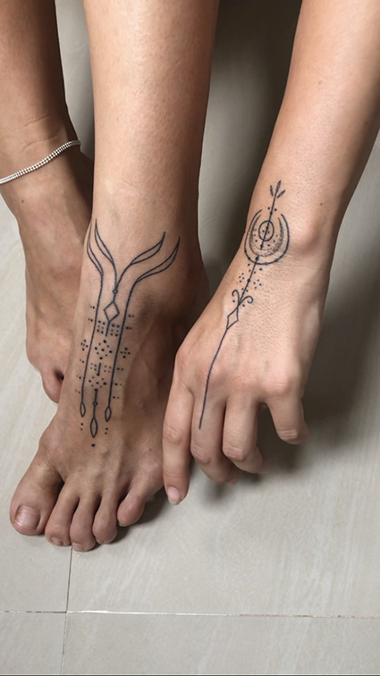Elisa Gaiama .:. Handpoke Tattoo Ceremony .:. ✨