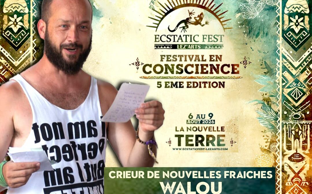 Crieur public Walou – messages, poésie et annonces - Ecstatic Fest Lez'Arts 2026 Crieur public Walou – messages, poésie et annonces - Ecstatic Fest Lez'Arts 2026